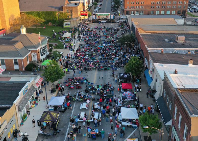 A large crowd attends the Down on Main Street Concert Series featuring Dillion Carmichael on Friday, Aug. 9, 2024 in Princeton.