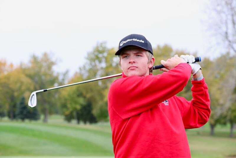 Hall sophomore Landen Plym, who qualified for state for the first time, is the 2022 BCR Male Golfer of the Year.