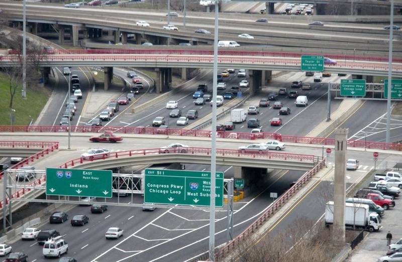 The reconfigured Jane Byrne Interchange will be completed in the coming days, IDOT officials said. Daily Herald File Photo