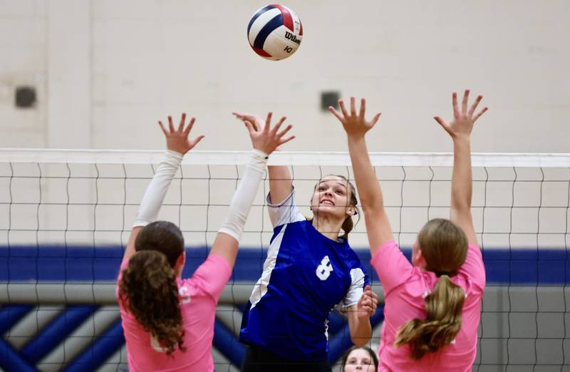 Princeton's Keighley Davis takes a shot against Hall Thursday night at Prouty Gym.