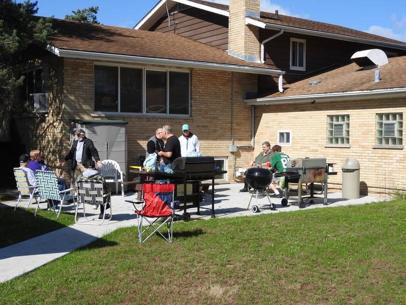 The men's club at Bethany Lutheran Church hosted a cookout luncheon Saturday, Oct. 16, 2021, at New Horizons Transitional Living for Veterans in Hebron.
