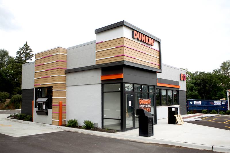 The construction at the Dunkin' Donuts on East State Street in Geneva seems to be halted.
