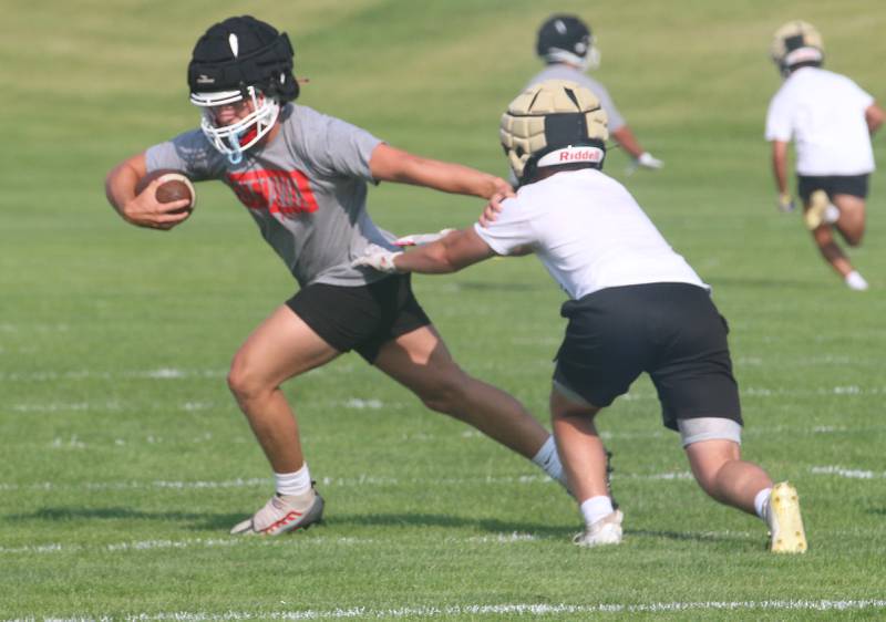 Ottawa and St. Bede football teams play a 7-on-7 on Monday, July 17, 2023 at Ottawa High School.