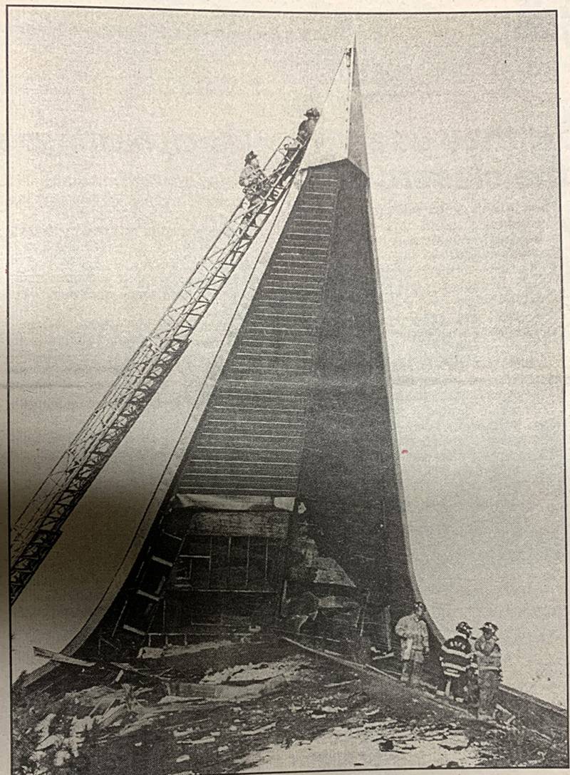 2000: Bristol-Kendall Firemen were among those called to St. Anne’s Catholic Church in Oswego in late January. The fire caused about $1 million damage and a report released in February 1980 said the cause was combustible items inadvertently left too close to a space heater.