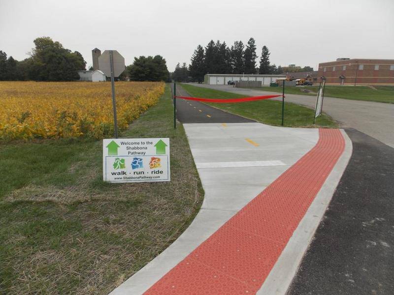 First completed section of Shabbona Pathway celebrated ribbon cutting