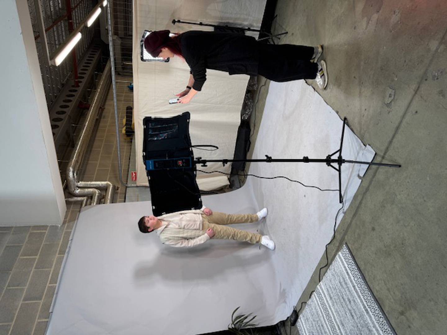 Crystal Lake student Mason Houltram in a photo shoot in London while filming for "The Running Man" in February 2025.