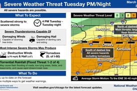 Severe storms could hit northern Illinois Tuesday with tornado, large hail risk