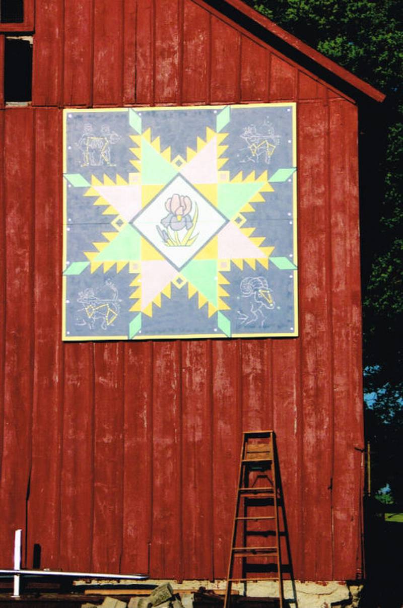 Gary and Pam Riss, of Streator, had this barn quilt installed on their barn. The quilt was designed by John Betken, who also designed the Pluto mural in downtown Streator. Barn quilts are one way to promote agritourism, and Pam Riss said she has seen some in Kankakee County. She believes this is the first barn quilt in La Salle County