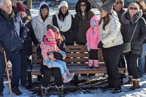 New memorial bench honors Oswego resident for volunteerism, love of the community 