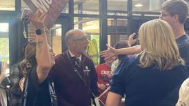 Photos: Lockport Township High School surprises superintendent with Boston Marathon sendoff