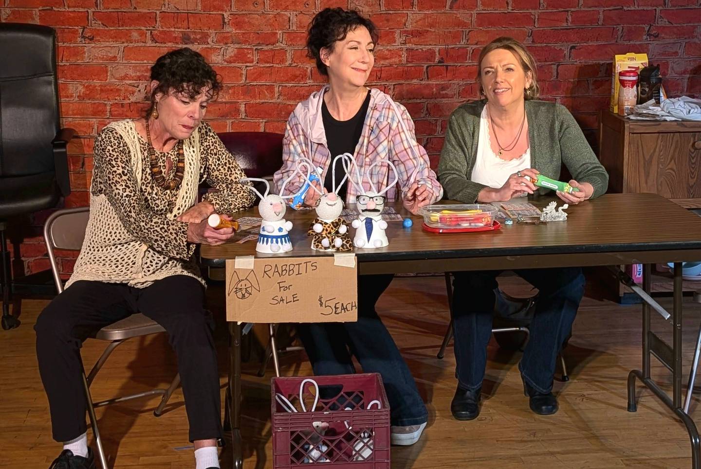 Mayhall, Dawson, Johnson in “Good People” presented by iambe theater ensemble through Nov. 10, 2024.
