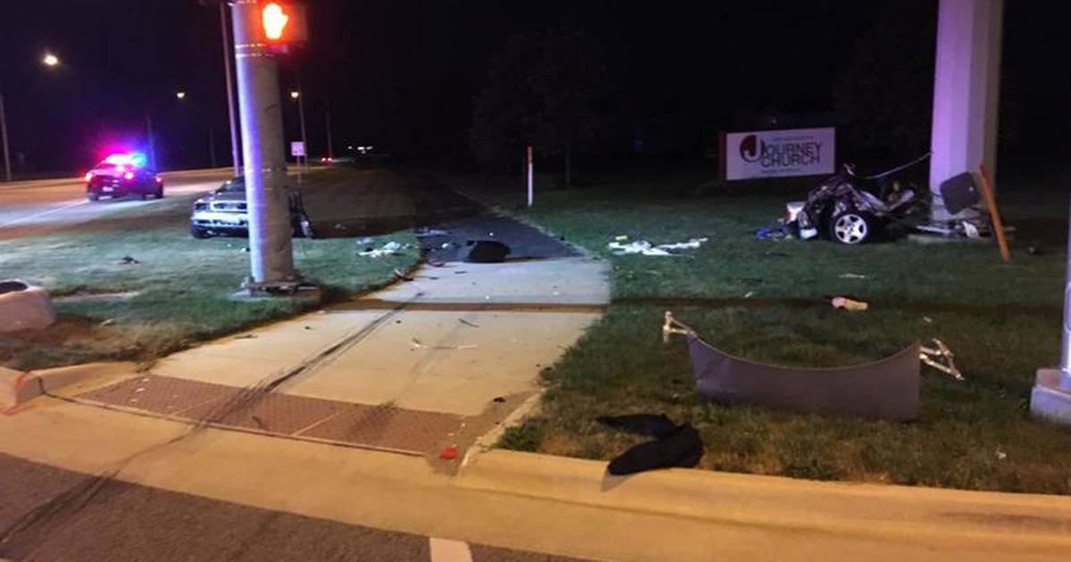 Huntley crash sends man to hospital, tears car in half Shaw Local