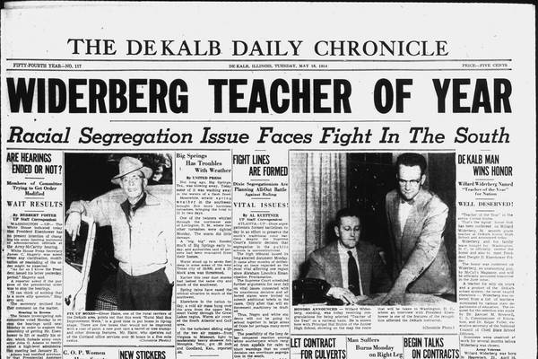 Historical covers for May 18: A Teacher of the Year and Brown v. Board of Education