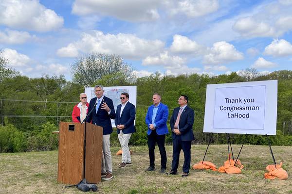 Dixon celebrates $2M in federal funding for flood ponds; opens up further commercial development