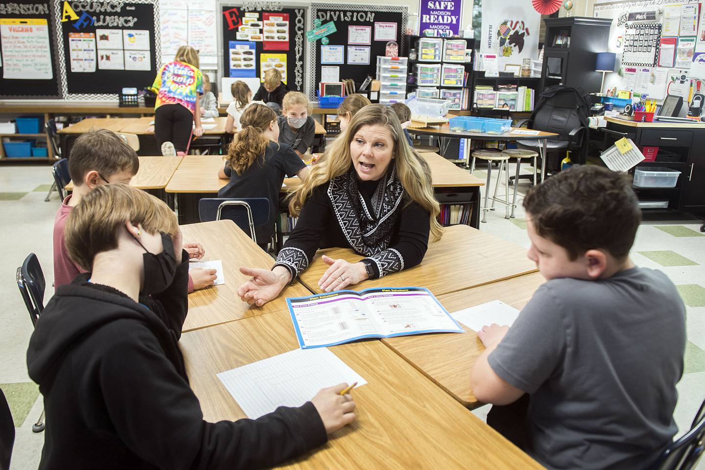 Madison School fourth grade teacher Kim Bork leads her class in an assignment at the Dixon school.  Bork is the president of of the Sauk Valley Reading council and has been named the Sauk Valley Media and KSB Hospital's Dixon Amazing Teacher in 2020 and received the Family Literacy Award in 2021.