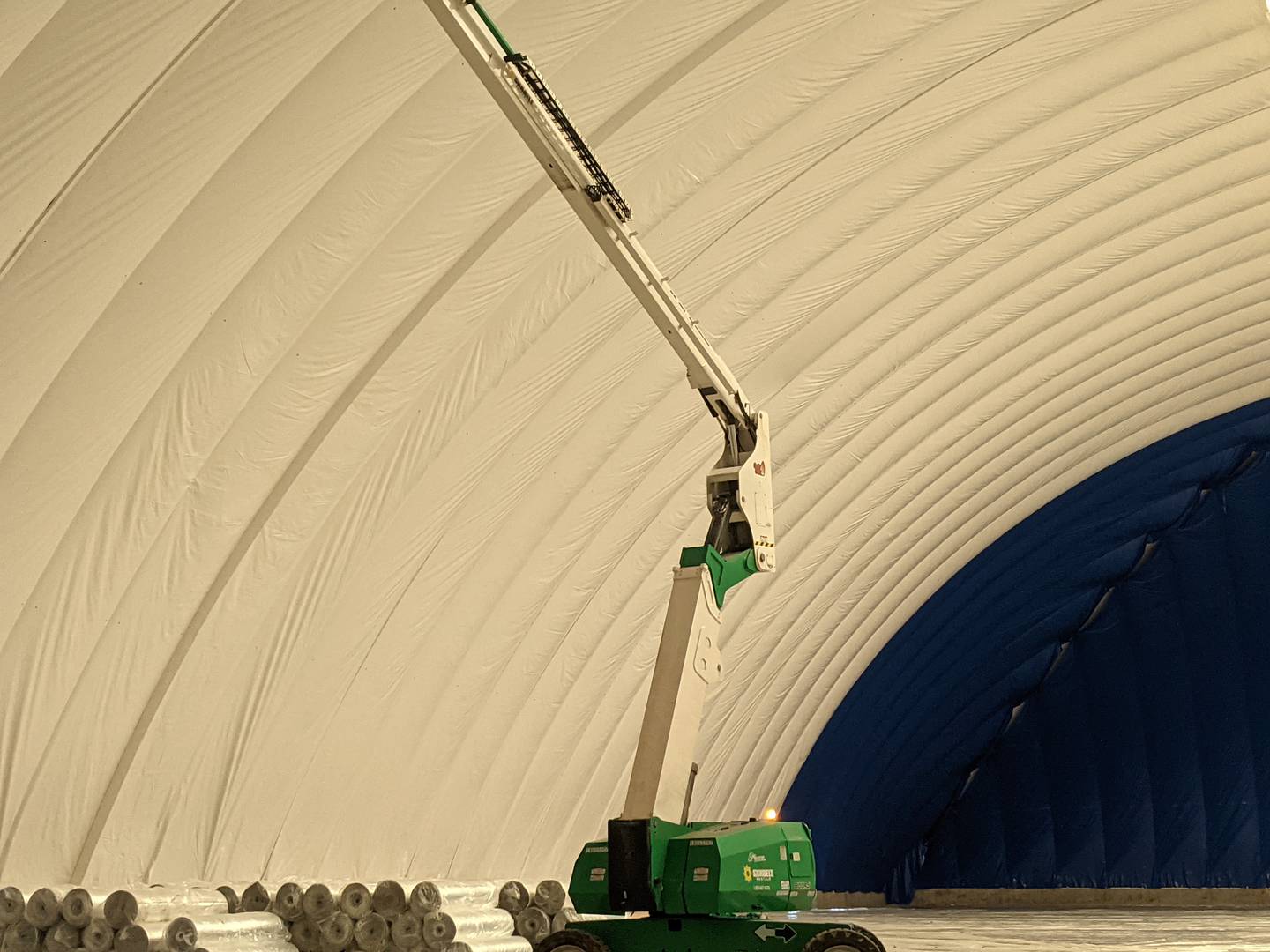 The Whitetail Ridge Golf Dome is on track to open in the middle of November. Yorkville-based Whitetail Ridge Golf Club is building the facility at 3360 Station Drive, just west of Orchard Road.