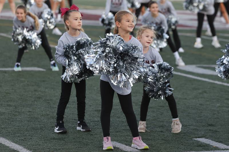 Lockport Junior Dance Team performs before the Porters game against Naperville Central on Oct. 4, 2024 in Lockport.