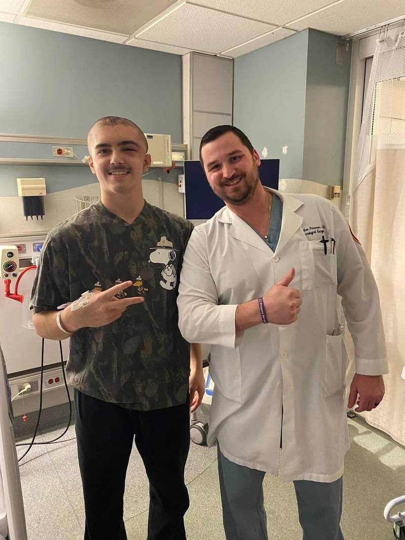 Rochelle's Dylan Manning underwent a successful cranioplasty earlier this month to repair a head injury suffered during the football season.