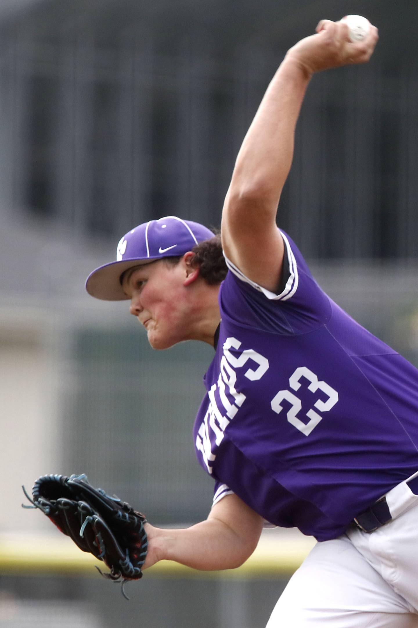Hampshire's Mason Stanley throws a pitch during a Fox Valley Conference baseball game against Crystal Lake South on Monday, April 29, 2026, at Crystal Lake South High School.