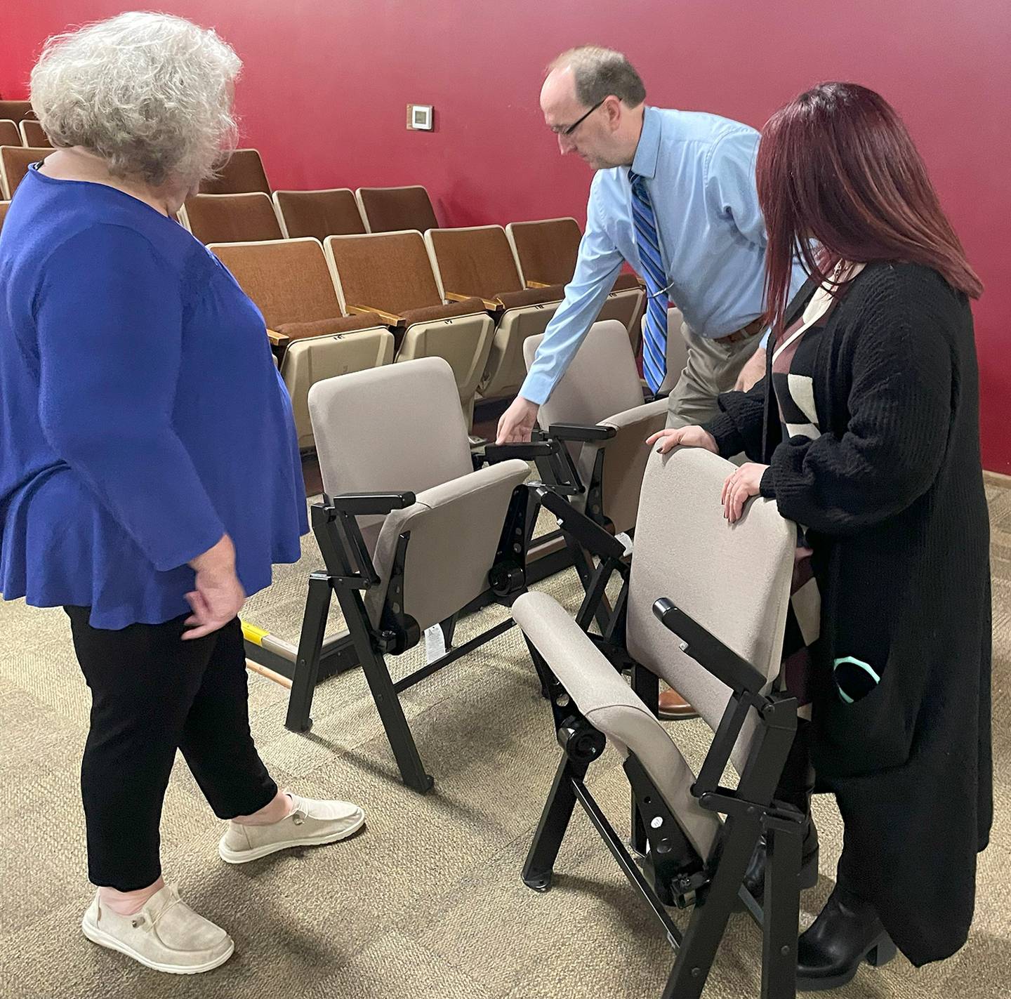 The Stage Coach Players accommodating wheelchair patrons theatre access with a Community Needs Grant