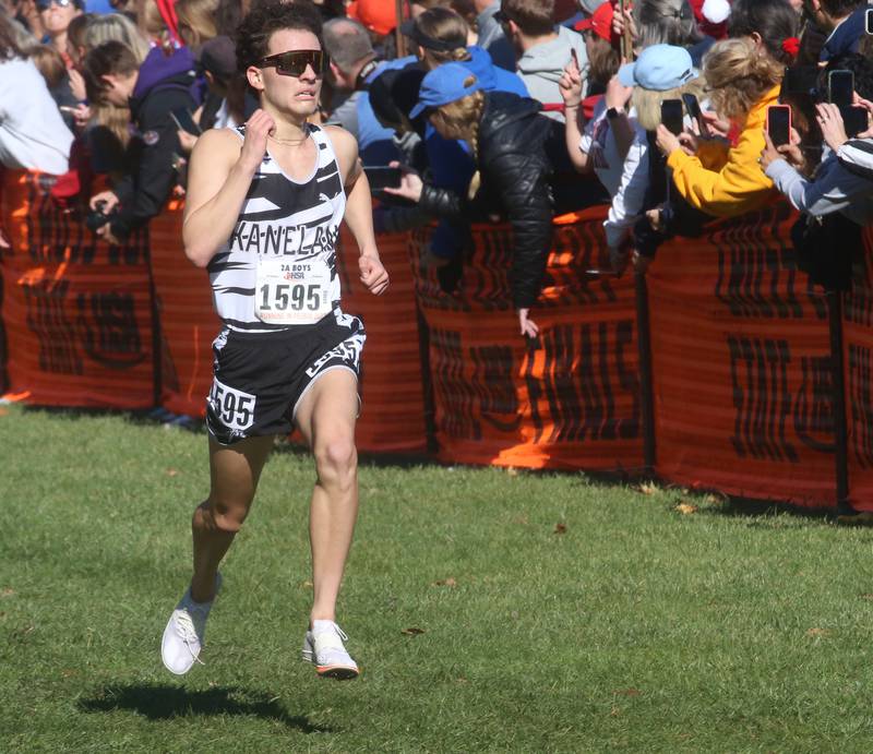 Kaneland's David Valkanov competes in the Class 2A State Cross Country race on Saturday, Nov. 4, 2023 at Detweiller Park in Peoria.