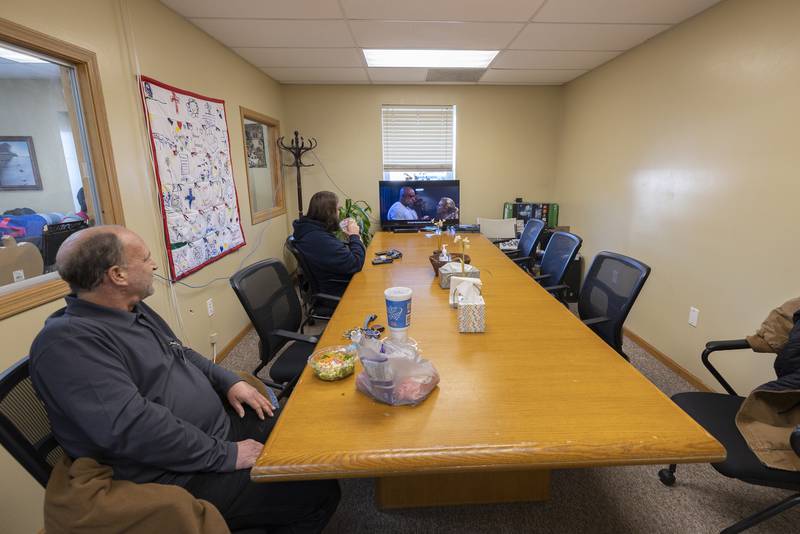 A room once reserved for office space is now being used as a space for residents at the Twin Cities PADS shelter, as seen Thursday, Dec. 5, 2024.