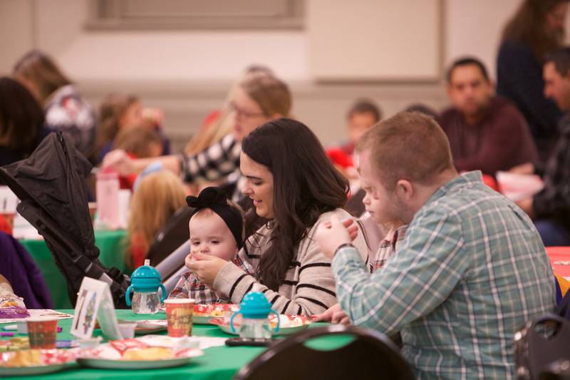 Families enjoy breakfast with Santa at Batavia Park District on Saturday, Dec. 9, 2023 in Batavia.