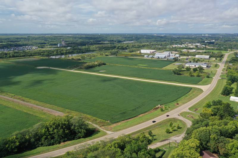 An aerial view of the Ottawa Industrial Park on Wednesday, Aug. 28, 2024 in Ottawa. On Tuesday, the Ottawa City Council approved the sale of a piece of property at U.S. 6/Route 71 and Technology Drive, but did not provide any details of the sale. The City of Ottawa, is in agreement with Ryan Companies U.S. Inc. that contains a non-disclosure clause. The buyer name will be released soon. Ryan Companies US Inc. is a national builder, developer, designer and real estate manager headquartered in Minneapolis, Minnesota.