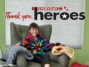 At 9, Crystal Lake boy collects blankets for homeless people – and his kindness is infectious