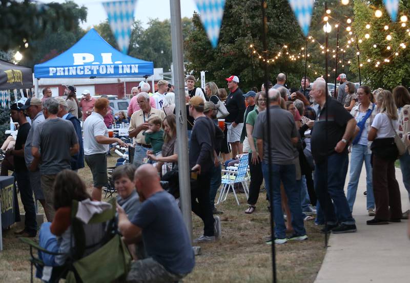 People gather for the Oktoberfest event on Saturday, Oct. 18, 2025 at Rotary Park in Princeton.