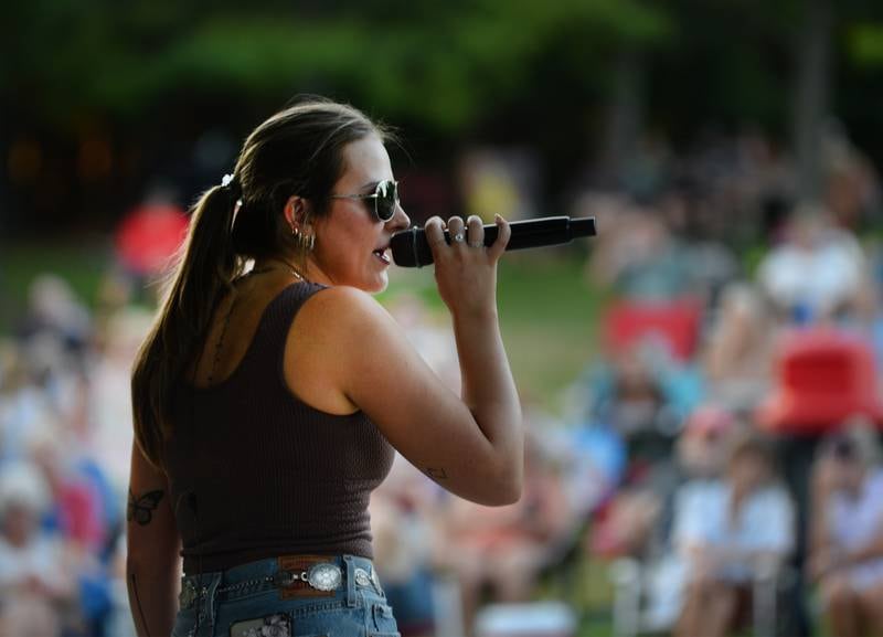 Blue Steel was the band at the  Oregon Park District's Concert in the Park on Tuesday, July 15, 2025 at Oregon Park West. E.D. Etnyre Co. was the sponsor for the outdoor concert.