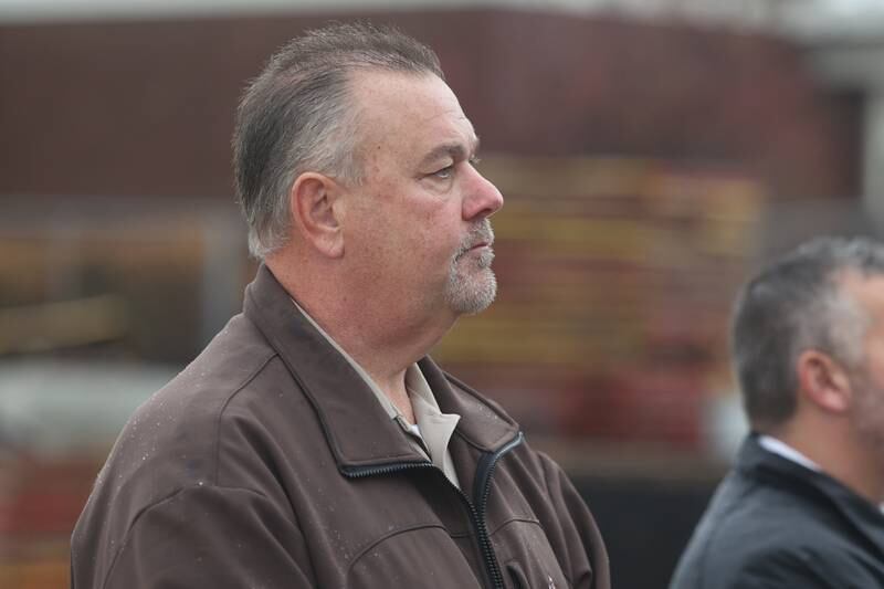 Will County Sheriff Mike Kelley attends the Morgue and Coroner’s Facility Groundbreaking Ceremony on Friday.
