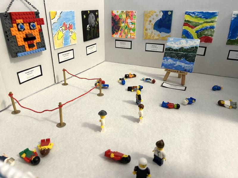 Here is a look inside a model of the Odell Public Library that was on display at the 2025 Tiny Art Show on Saturday, March 15. 2025. The show runs until March 29.