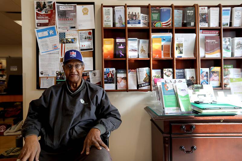 Phil Clark of Crystal Lake, who served in the U.S. Air National Guard and played in the NFL, is shown on Tuesday, Nov. 4, 2025, at Veterans Path to Hope in Crystal Lake.