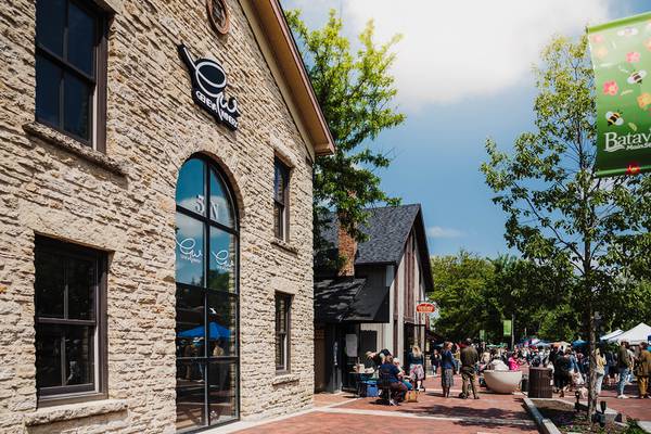 Batavia welcomes you downtown along the shores of the Fox