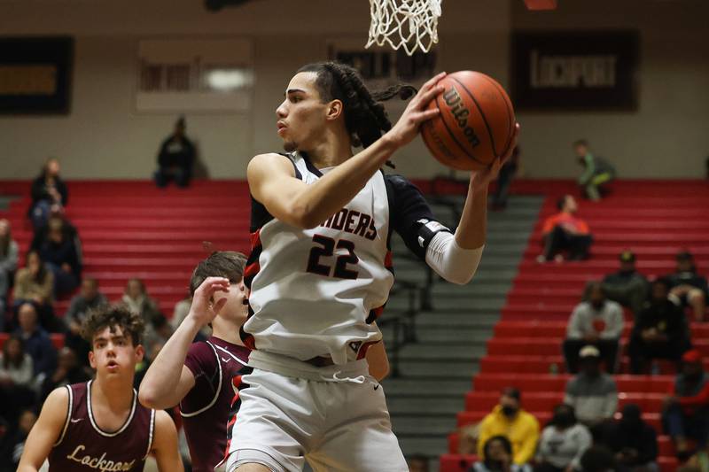 Bolingbrook’s Donaven Younger looks to make a play against Lockport on Friday, February 10th.