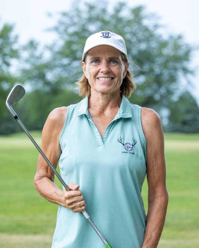 Julie Schmitt of Deer Park poses for photo on Saturday, August 10, 2025 at the annual Illinois Valley Women's Golf Tournament at Edgewood Golf Club in McNabb.