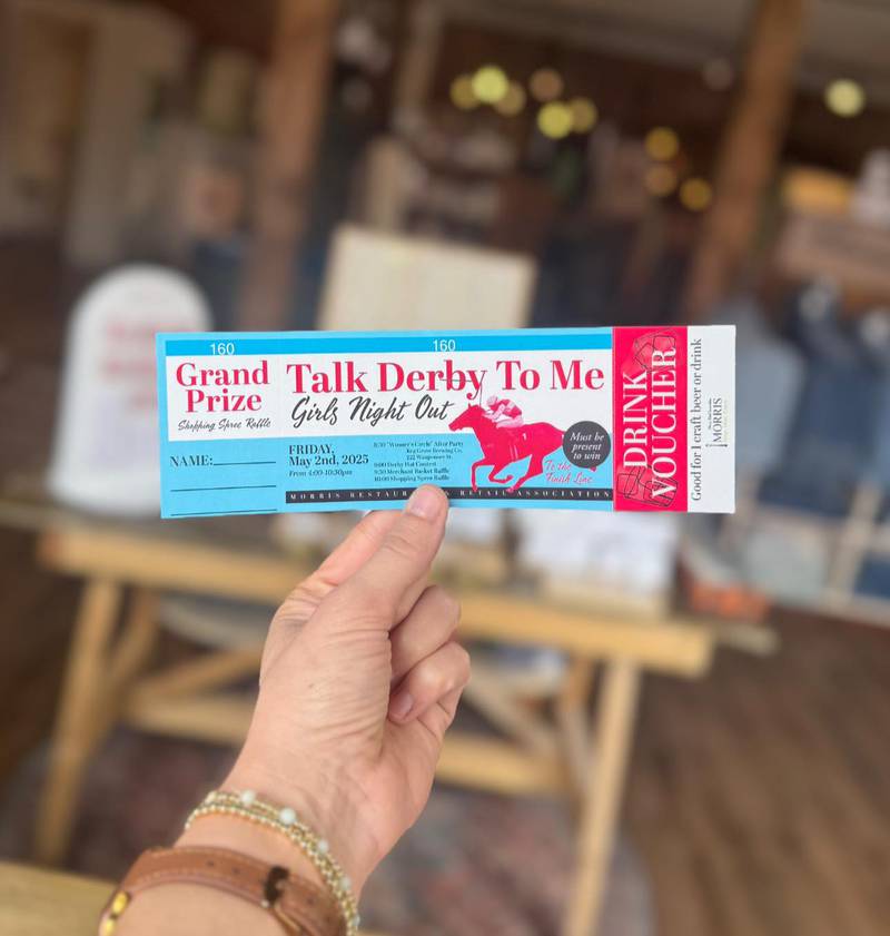 A photo of a ticket for the Talk Derby to Me Girls Night Out after party on Friday, May 2, 2025.