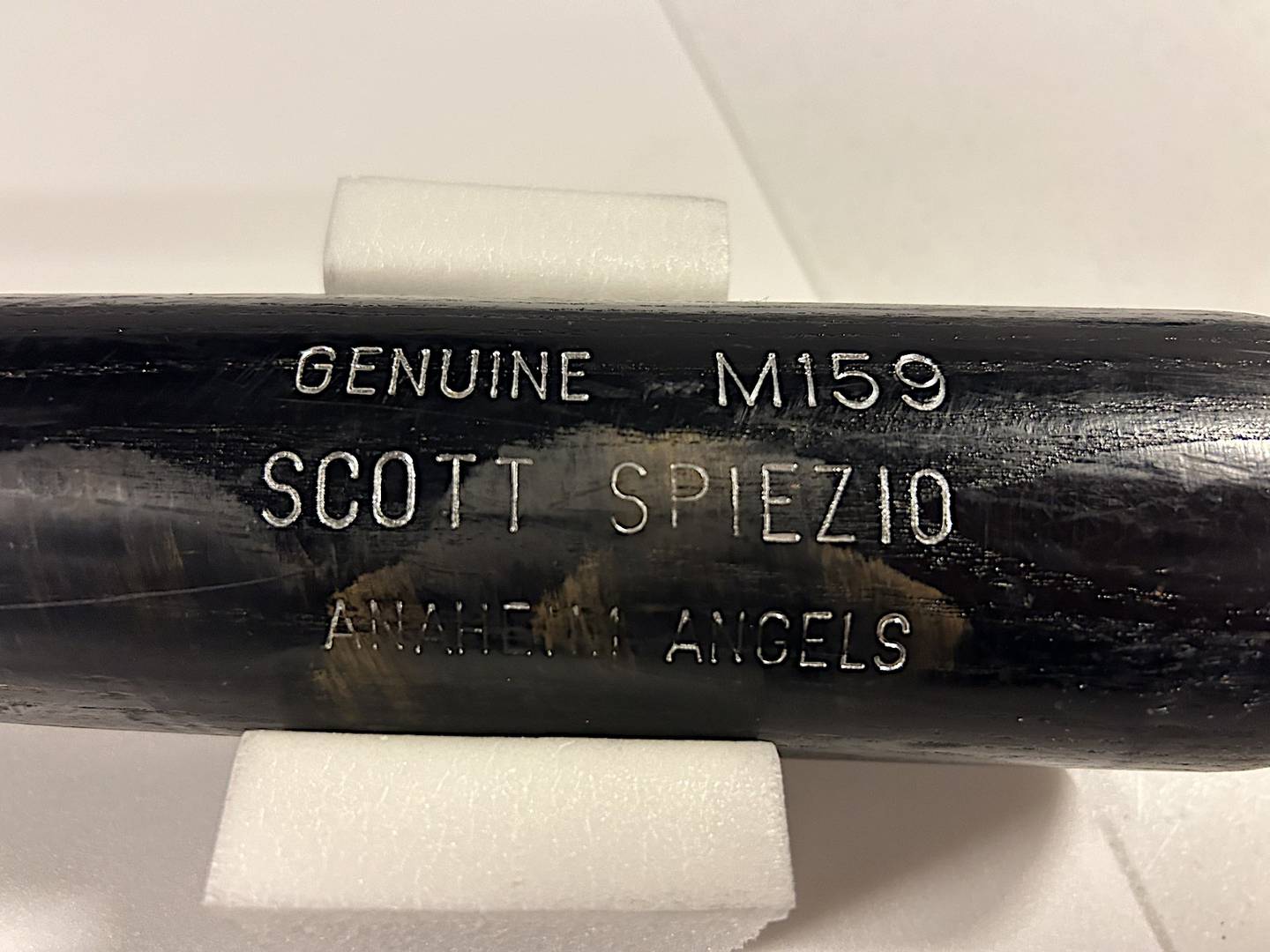 The bat that Morris native Scott Spiezio used to hit a 3-run homer in Game 6 of the 2002 World Series is on display at the Baseball Hall of Fame.