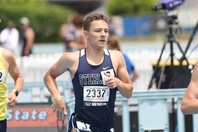 Sterling’s Dale Johnson competes in the Class 2A 3200 Meter State Finals on Saturday, May 27, 2023 in Charleston.