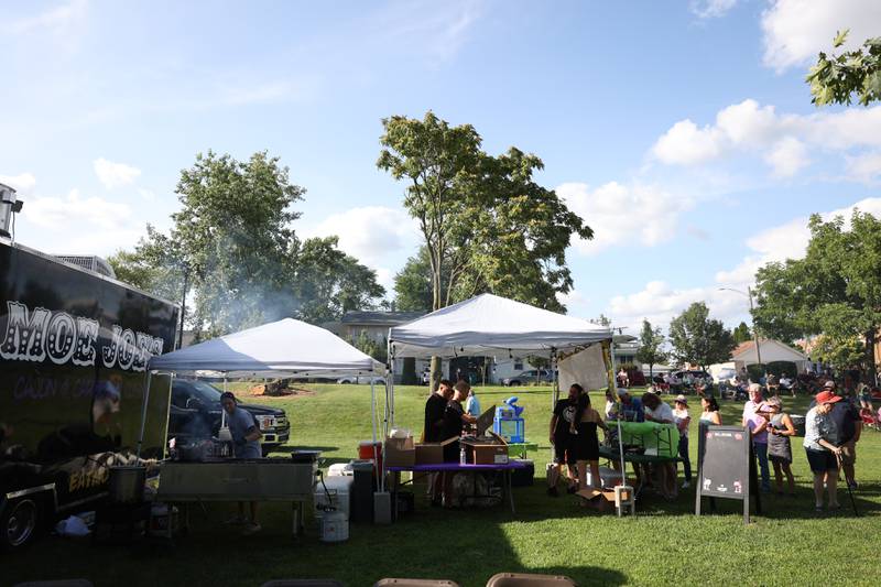 Moe Joe’s set up a food tent for the concert at Preservation Park. The Upper Bluff Historic District hosted Porch & Park Music Fest featuring a variety of musical artist at five different locations. Saturday, July 30, 2022 in Joliet.
