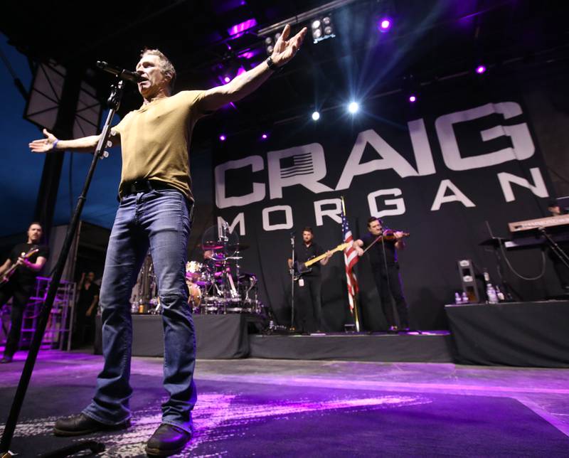 Craig Morgan sings during the 102nd Marshall-Putnam Fair on Thursday, July 13, 2023 in Henry.