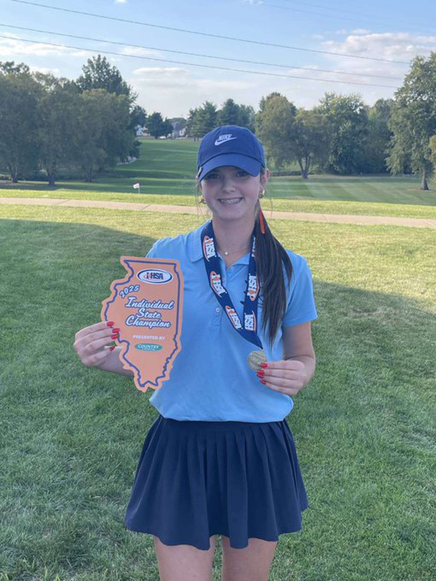 Oswego Co-Op sophomore Alli Wiertel won the Class 2A state championship on Saturday, Oct. 11, 2025.