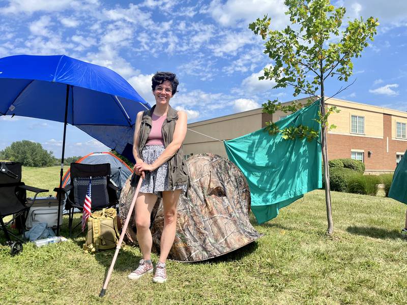 Yorkille resident Alicia Castillo is organizing a week of events, “Yorkville Community Camp-Out Festival” outside City Hall to emphasize community opposition to Yorkville's recently adopted ordinance to fine and possibly incarcerate the town's homeless.