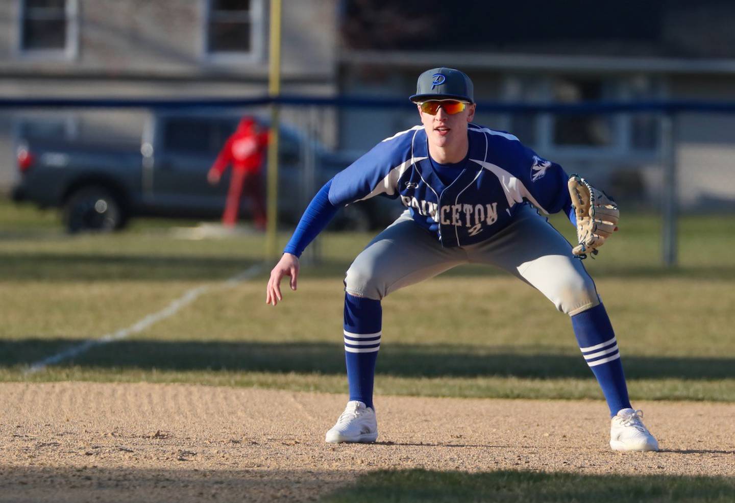 Princeton third baseman Jace Stuckey mans the hot corner Thursday at Prather Field.
