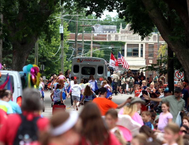 The Fiesta Days Parade makes its way down Main Street in McHenry on Sunday, July 20, 2025.