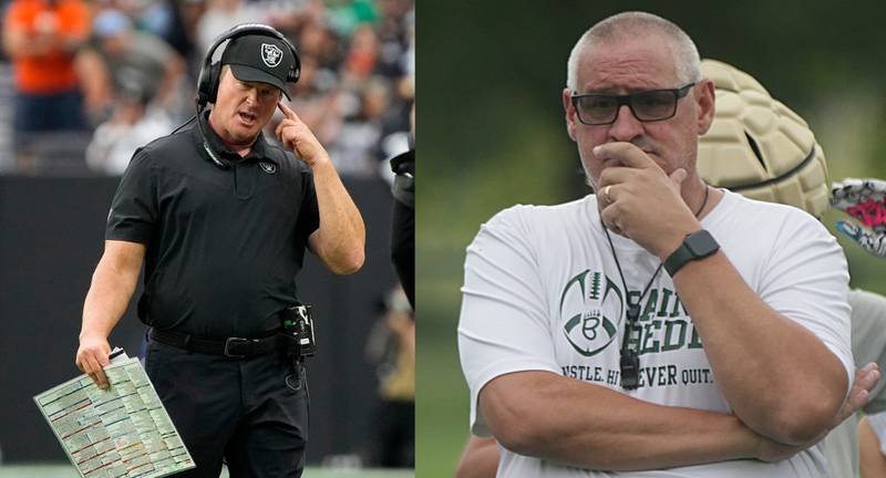 Former St. Bede coach Jim Eustice, now at Mendota, was the first quarterback that former NFL coach Jon Gruden coached at Southeast Missouri State in 1988. Gruden gave Eustice a special mention in a recent Barstool Sports video.