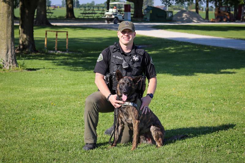 Deputy Tyler Post was recognized during the Grundy County Board meeting on Tuesday night.