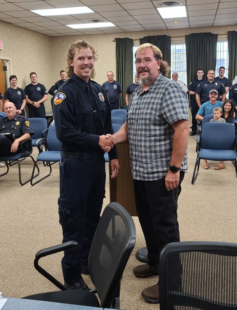 Princeton Fire Department's newest firefighter, Patrick Blackert was officially sworn in during Monday's Council meeting.