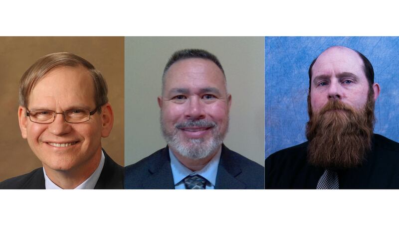 The candidates for the McHenry School District 15 school board include, left to right, Arne Waltmire, Matthew Stauner and Patrick DeGeorge. Not pictured is challenger Emily Jay.